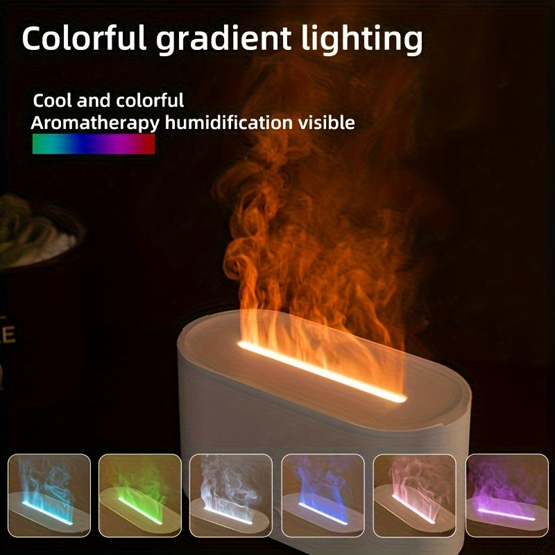 Flame Aroma Humidifier – USB Powered Essential Oil Diffuser with Soothing Flame Effect