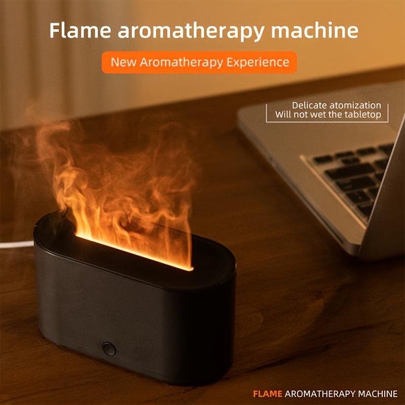Flame Aroma Humidifier – USB Powered Essential Oil Diffuser with Soothing Flame Effect