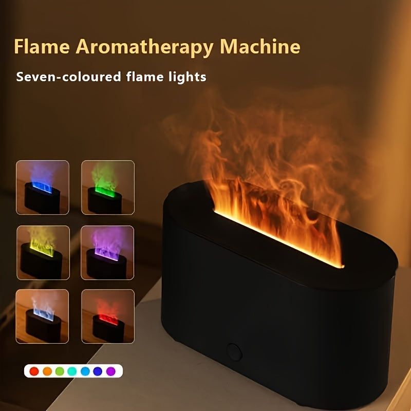 Flame Aroma Humidifier – USB Powered Essential Oil Diffuser with Soothing Flame Effect
