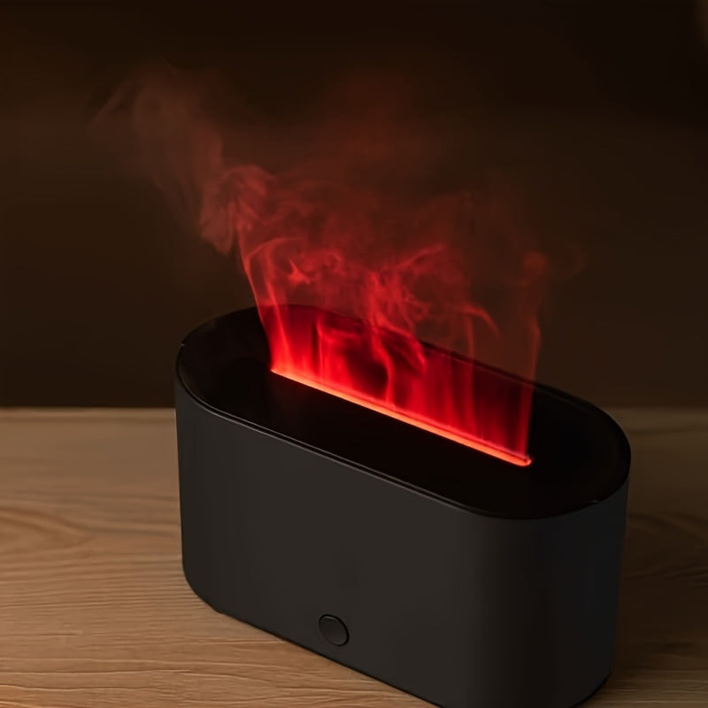 Flame Aroma Humidifier – USB Powered Essential Oil Diffuser with Soothing Flame Effect