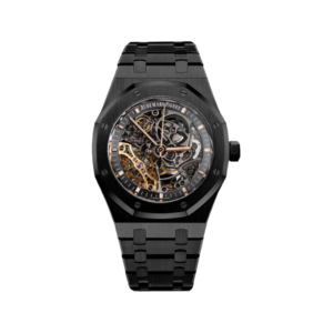 black audemars piguet dlc pvd royal oak double balance wheel openworked 41mm 15407st ultrapic